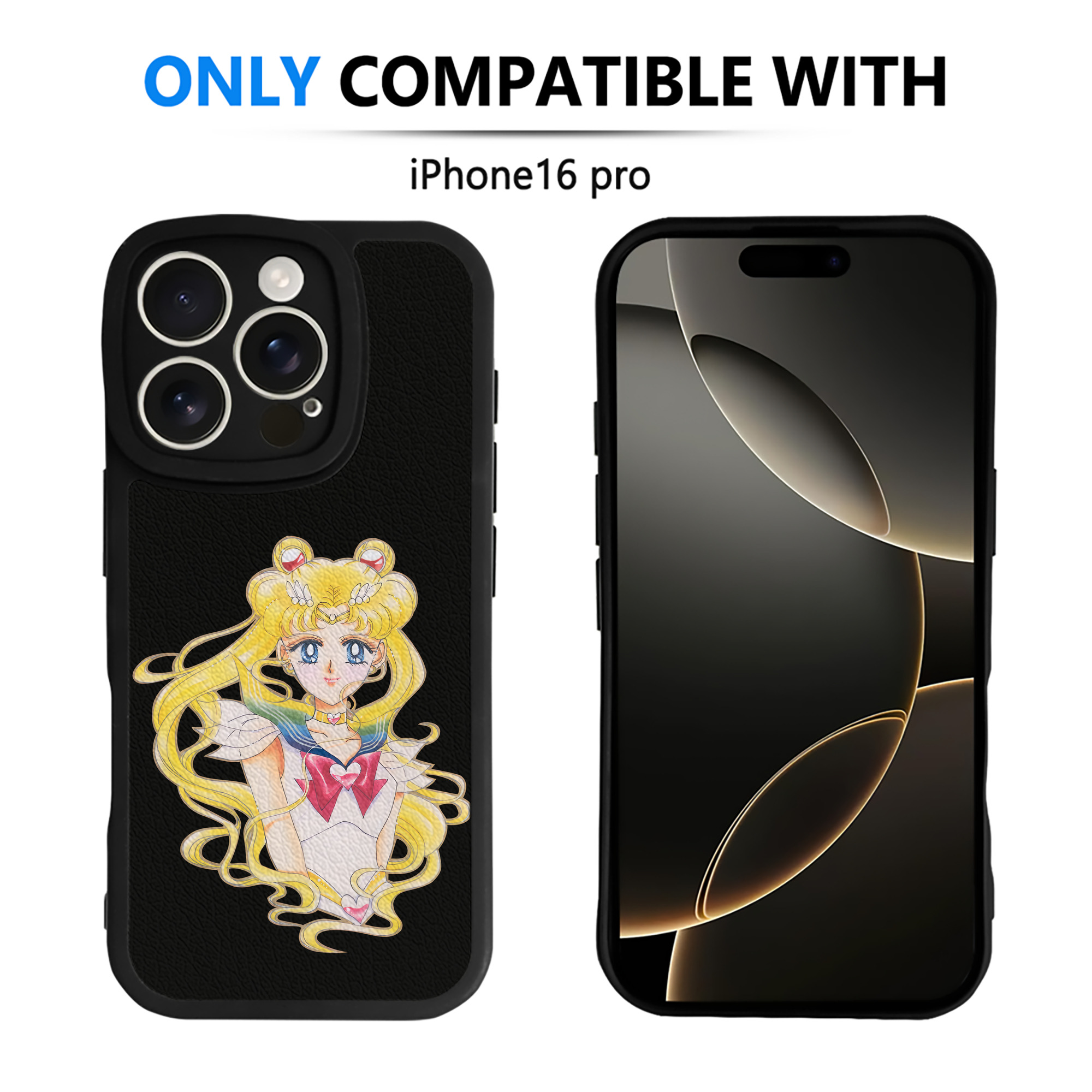 （画像用） 美少女戦士セーラームーン 月野 うさぎ つきの うさぎ Sailor Moon Tsukino Usagi 【iPhone 16シリーズ対応】シリコンスマホケース（レザー調） 材質：シリコン